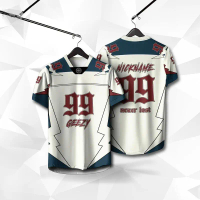 [B]Men's Jerseys, Tops, Printed Sublimation Jerseys, Virus Number 99 Printed Unisex Jerseys, Asian S