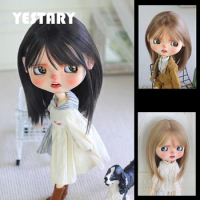 YESTARY BJD Doll Wig For Blythe Doll Accessories Wig Toy Tress High Temperature Silk Long Hair Bangs Blythe Wigs For Girls Gifts