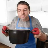 其他品牌 - 廚房螃蟹鉗矽膠隔熱手套- 1個 【一對裝】加厚耐高溫隔熱手套 烘焙手套 微波爐矽膠隔熱墊 焗爐微波爐手套防燙夾碗夾碟夾取盤夾防燙隔熱烤箱手套 防滑耐高溫料理烘焙 硅膠防燙手套 防燙手套 