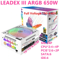 New Original PSU For Super Flower RTX2080TI RX5700XT Game Mute Power Supply 650W Power Supply LEADEX ARGB 650W SF-650F14RG