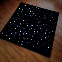 Led Light Source Fiber Optic Lighting Mat Kids Educational Training Autism Tactile Fiber Optic Star Carpets Sensory Room Rugs