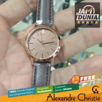JAM TANGAN WANITA ALEXANDRE CHRISTIE PRIMO ORIGINAL BROWN ROSE GOLD 1007 AC 1007 AC1007 ACF1007 JAM 
