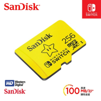 SanDisk 晟碟 256G [Nintendo SWITCH] microSDXC U3 任天堂 專用記憶卡(100MB/s 原廠永久保固)