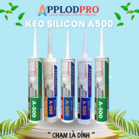 Keo Silicon A500 Applod-Pro  Siêu Bám Dính, Độ Bền Cao, Màu Trong, Trắng Sữa, Đen, Nâu Xingfa, Xám X