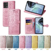 Flip Cover Phone Case For VIVO X90 X80 X60 Pro S16 S15 S12 V27 V25 V23 V21e V20 Leather Animal Pattern Wallet Card Phone Cover