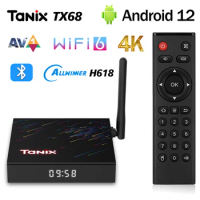 Wifi6 Android12 Tanix TX68 TV Box Allwinner H618 2GB/4GB RAM 16GB 32GB/64GB BT AVI 2.4G&amp;5G Wifi 4K HD Media Player Set Top Box