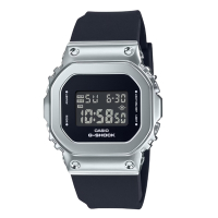 CASIO卡西歐  G-SHOCK 工業風金屬感電子錶 銀 GM-S5600-1_38.4mm