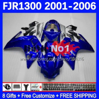 Body For YAMAHA FJR-1300 FJR1300 FJR1300A 01 02 03 05 06 158MC.2 FJR 1300 A C 2001 2002 2003 2004 2005 2006 Fairing blue glossy