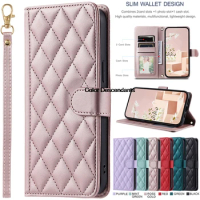 Wallet Flip Case For Sony Xperia 1 V XQDQ62/B 6.5" Upscale Leather Houndstooth Cases For Sony Xperia 1 10 V 2023 1 5 10 IV Cover