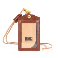 【OMC•植鞣革】職人通用直式牛皮證件套悠遊卡套95047-棕色