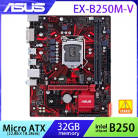 Asus EX-B250M-V LGA 1151 seventh generation motherboard uses Intel B250 chipset 2×DDR4 32GB PCIE 3.0M.2 Micro ATX