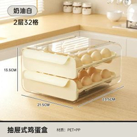 雞蛋收納盒雪櫃用抽屜式廚房收納保鮮盒雞蛋盒密封盒食品盒子