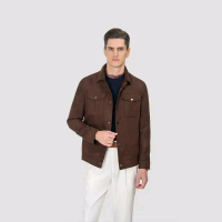 Jaket Blazer Suede Keren Trucker Pria Formal