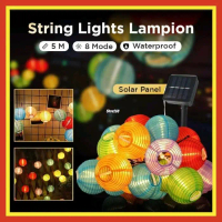 Promo Hellowen Lampu Hias Lampion Taman Gantung Tenaga Surya Matahari Solar Cell Panel Dekorasi Pest