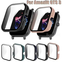 Full Protective Case For Xiaomi Huami Amazfit GTS 3 Screen Protector Cover Shell +tempered glass Film Amazfit GTS 3 Accessories