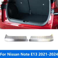 For Nissan Note E13 2021-2023 2024 Interior Rear Trunk Bumper Foot Plate Tailgate Door Sill Scuff Guard Sticker Car Accessories