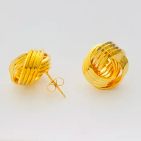 Anne Klein "Classics" Gold-Tone Knot Stud Earrings for Women