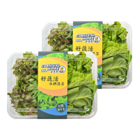 【合家歡 水耕蔬菜】綜合生菜150g x 2盒裝(宅配 水耕 萵苣 生菜)