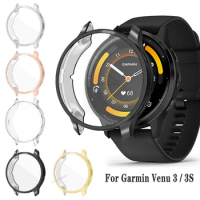 TPU Protective Case For Garmin Venu 3 / 3S active Full Coverage Screen Protector Smart Watch All-around Bumper Shell Accessories