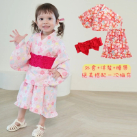 【Baby 童衣】女童3件套和服 外套+吊帶裙腰帶套裝 22011(共２色)