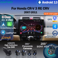 13 Inch For Honda CR-V 3 RE CRV 2007-2011 Android 13 Car Radio Stereo GPS Navigation DSP Video Carplay Player NO 2DIN DVD 5G BT