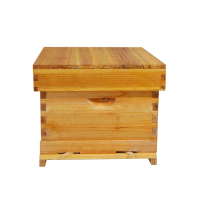 養蜂箱 蜂箱 蜂巢箱 蘭峰煮蠟杉木標準中蜂蜂箱密蜂具全套養蜂工具蜜蜂箱十框平箱專用『YS1592』