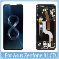 5.9" Original AMOLED For Asus Zenfone 8 ZS590KS-2A007EU I006D LCD Display Screen Touch Panel Digitizer For Zenfone 8z LCD+Frame