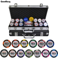 Goodeasy Clay Poker Chips Set With Aluminum Suitcase Casino Wheat Poker Chip 14 Colors Texas Hold'em Cheap Factory Price