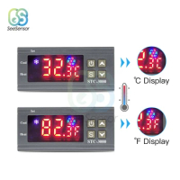 Digital Temperature Controller Thermostat Thermoregulator for Incubator Heating Cooling Fahrenheit/Celsius STC-3000 12V 24V 220V