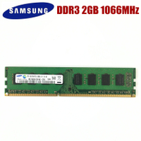 Samsung 2G 2GB PC3 8500U DDR3 1066 MHZ PC คอมพิวเตอร์เดสก์ท็อป RAM หน่วยความจำเดสก์ท็อป2G PC3 2RX8 1066 RAM