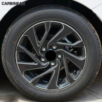 16 Inches Accessories Wheel Hub Sticker Carbon Fiber Fashion Dynamic Car Decorative For Honda New Civic 2016 2017 2018