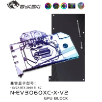 Bykski Graphics Card Water Block For EVGA RTX 3060 TI XC Video Card With Backplate,GPU Cooler N-EV3060XC-X-V2
