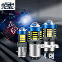 1pcs White and Yellow Dual Color H4 BA20D P15D Headlight Bulb with Lens light for Motorcycle Scooter