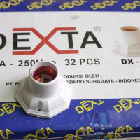 Fiting Fitting Plafon Segi 8 Putih Lampu E27 DEXTA DX-512