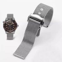 Watch Band for Omega 007 At150 Milan Steel Belt Omega New Haima 300 Strap Men's Stainless Steel Watch Bracelet 20mm
