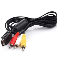 6fEEt TV Cable AV Cord for Sony PS1 PS2 PS3 Playstation 1 2 3 Audio Video Lead SONY Playstation 1 2 3 PS2 PS3 BM new