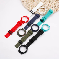 Resin strap watch case for Casio AQ-S810w men's and women's watches with strap 18mm watch bands accessories Wristband bracelet