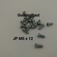 25Pcs Baut JP Baut 8 M5x12 M5x15 M5x20 M5x25 M5x30 M5x50 M5x70 Baut Obeng Putih