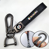Leather & Metal Fashion Keychain for Suzuki Jimny / Swift / Ertiga - High-End Accessory with Logo Pr