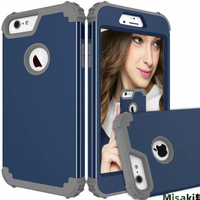 軍工盔甲防摔手機殼適用蘋果6s屏幕全包iPhone6Plus硅膠雙層加厚-Misaki精品