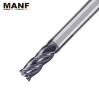 MANF Milling Cutters HRC50 4mm 6mm 8mm 10mm Solid Carbide End Mills Tungsten Carbide End Mills Mill Cutter For Milling