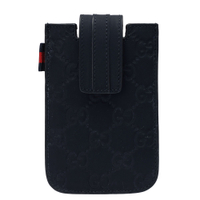 GUCCI 古馳 經典guccissima牛皮IPHONE4/4S手機保護套(深藍)