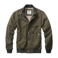Vintage Military Tactics Flight Jacket Men's Cotton Bomber Coat Outdoor Casual Loose Jacket for Male