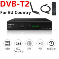 For EU Country DVB-T2 H.265 TV Set Top Box Terrestrial HD Digital TV Decoder Receiver Compatilbe With MPEG-4/H.264 Dvb T2 Tuner