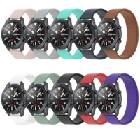 20mm 22mm silicone Solo Loop Band for Samsung Galaxy watch 3 46mm 42mm active 2 40mm 44mm Gear S3 bracelet Huawei GT2 Pro strap