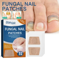 32pcs Nail Repair Patch Grey Fungal Nails Thicken Soft Paronychia Anti Infection Correction Sticker Ingrown Toenail Healthy Care