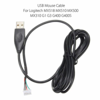 2m Mouse Lines Replacement Durable PVC USB Mouse Cable for MX518 MX510 MX500 MX310 G1 G400S Gaming Mouse Black
