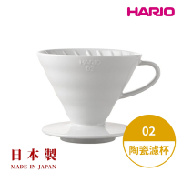 【HARIO】V60 白色02 磁石濾杯 /手沖咖啡濾杯/V型濾杯/有田燒/陶瓷濾杯/錐形濾杯/彩色磁石/VDC/VDCR