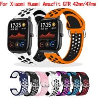 20mm 22mm Watch Band For Xiaomi Amazfit GTS Amazfit 2 2S Strap Silicone Sport Bracelet Strap for Amazfit Bip Smart Wrist band