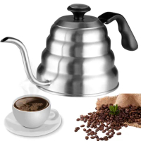 Coffee Kettle1L/1.2L Stainless Steel Pour Over Coffee Pot Kettle Drip Kettle with Thermometer For Home Office Cafetera Gift